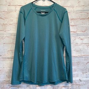 Columbia Omni-wick women’s long sleeve teal loose fit activewear pullover top M